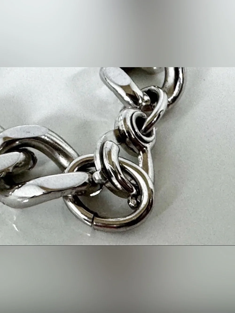 1960’s Nickel Silver Cuban Link ID Chain Bracelet Men 8.5in Lobster Closure